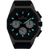 MACHIA Chronograph Uhr Herrenuhr Design Germany Edelstahl Saphir Panda dial menswatch streetwear watch
